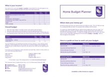 home budget planner consumer council house budget planner